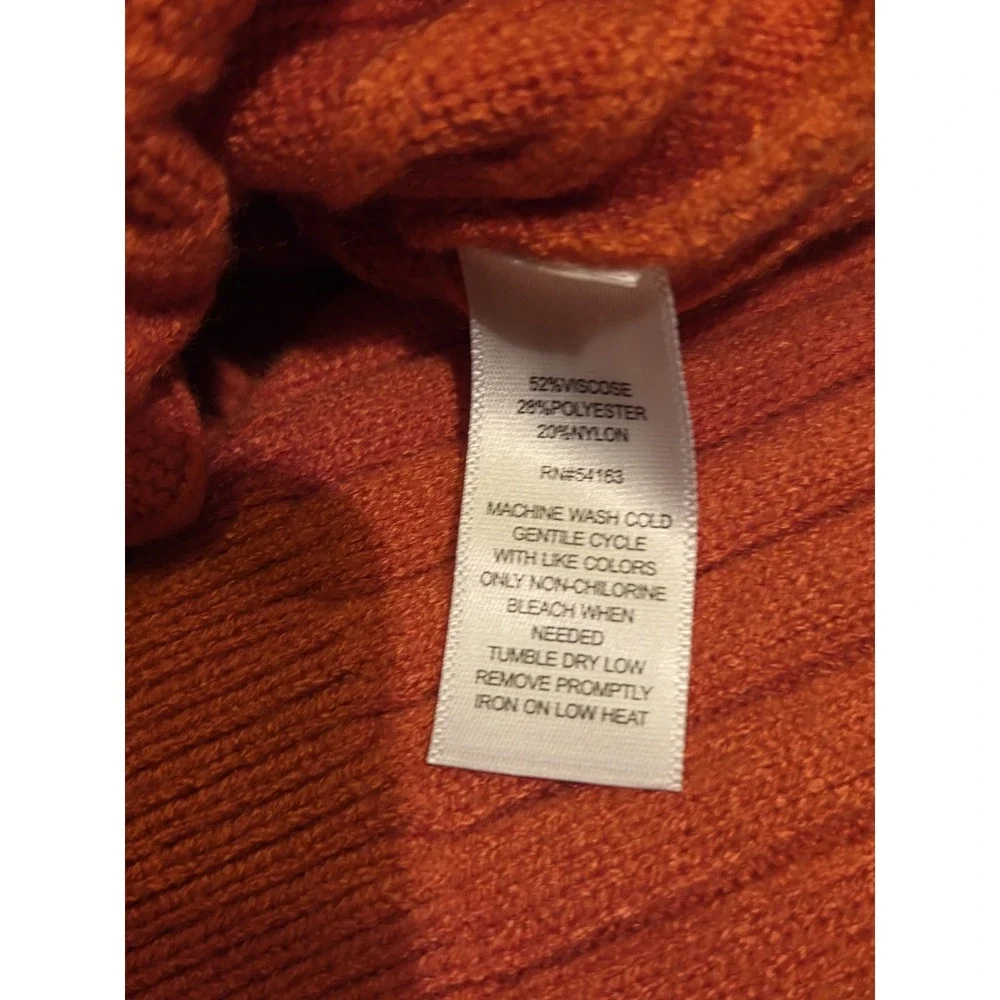 NWT Marc New York Andrew Marc Cable Knit Pencil Skirt Chili Burnt Orange Size S